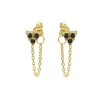 Chain Triple Black Zirconia - Gold Color