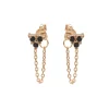 Chain Triple Black Zirconia - Rose