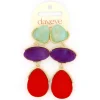 Day&Eve Double Pop Dangle oorbellen Blue - E4530