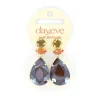 Day&Eve Drop Stone Dangle Brown - E4645
