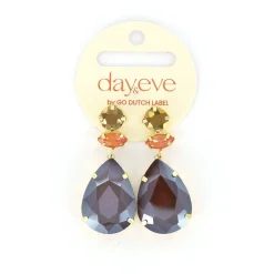 Day&Eve Drop Stone Dangle Brown - E4645