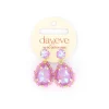 Day&Eve Drop Stone oorbellen Purple - E4025