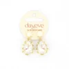 Day&Eve Drop Stone oorbellen White - E4025