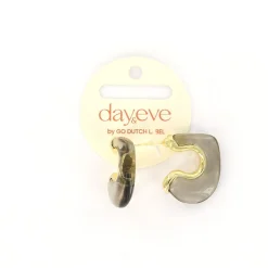 Day&Eve Glass Hoop oorbellen Grey - E4540