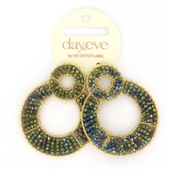 Day&Eve Grand Beads oorbellen Blue - E4565
