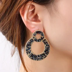 Day&Eve Grand Beads oorbellen Green - E4565