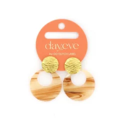 Day&Eve Resin Round oorbellen - E4914