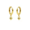 Hinged Hoops 3D Heart - Gold Color