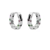 Hinged Hoops Glamarous Rainbow - Silver
