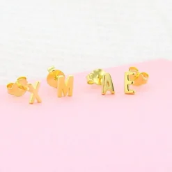 Imotionals Letter Oorknopje (1pcs) - E-55