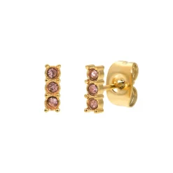 iXXXi oorknopjes Triple Stone Pink - E04707