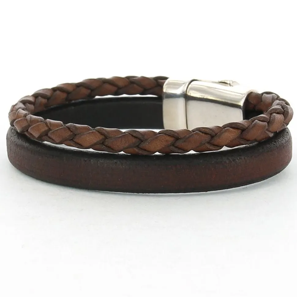 Josh Armband Double Brown - 09110