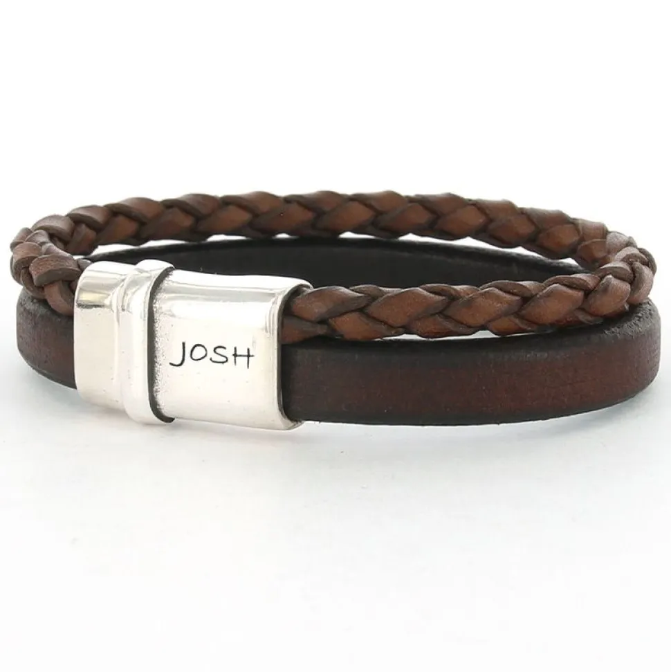 Josh Armband Double Brown - 09110