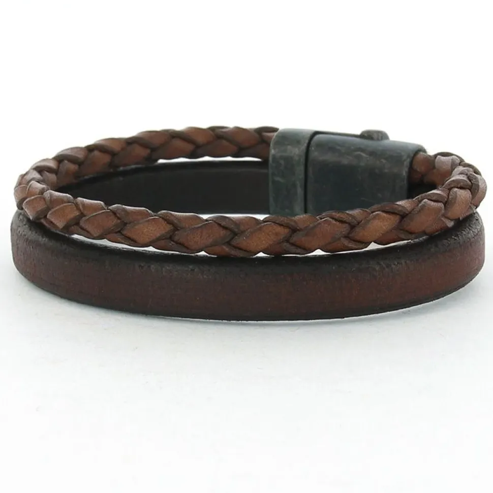 Josh Armband Double Brown - 09110 VB