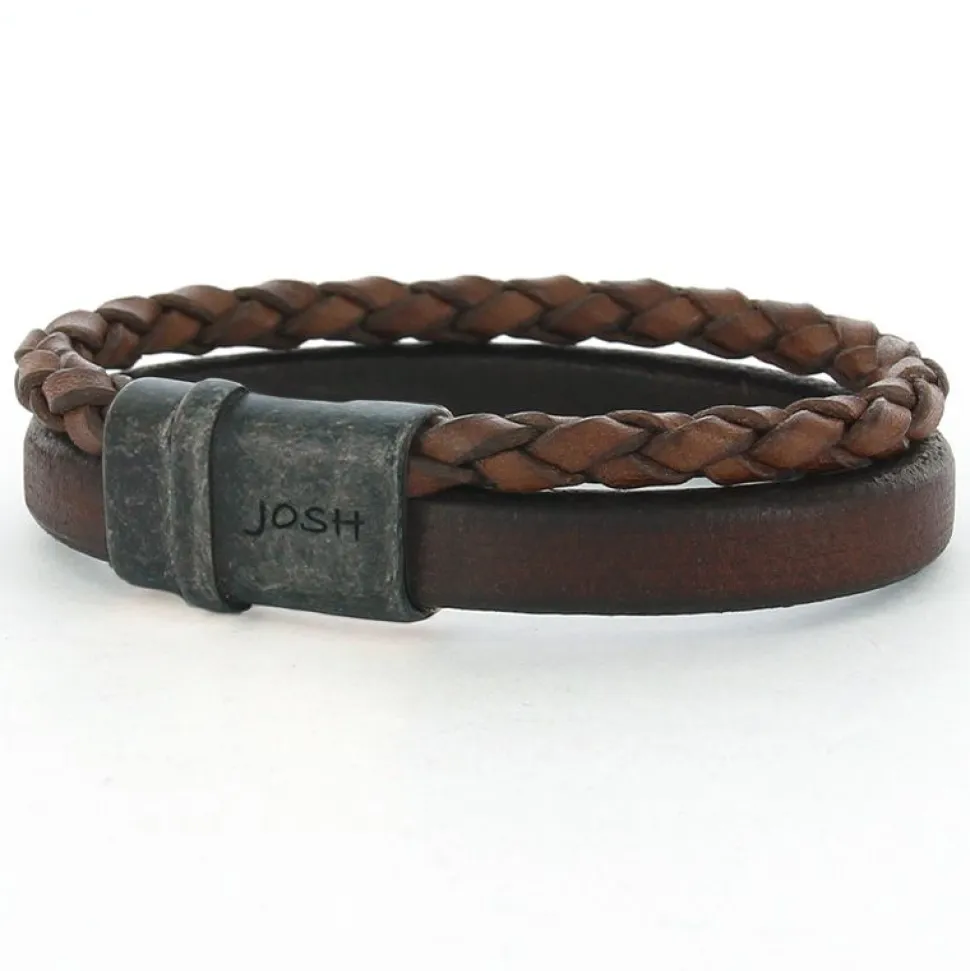 Josh Armband Double Brown - 09110 VB