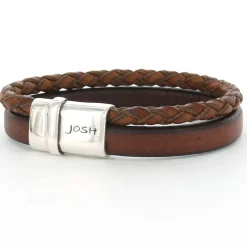 Josh Armband Double Cognac - 09110