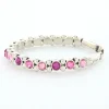 Josh Crystal Armband Triple Fuchsia - 22119