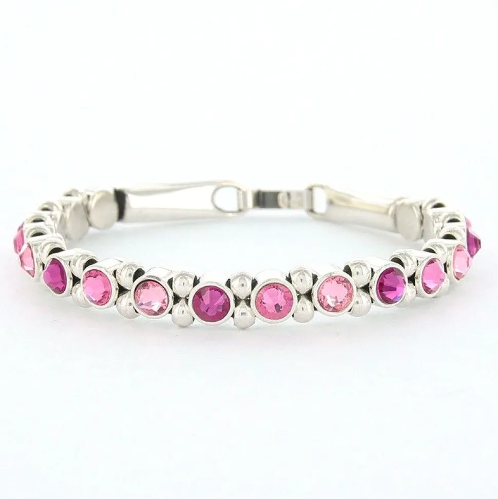 Josh Crystal Armband Triple Fuchsia - 22119