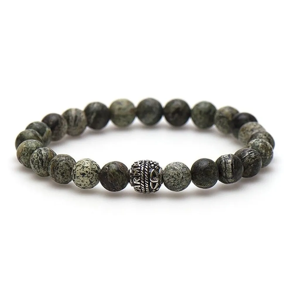 KARMA Armband Alligator Matt Silver Bead - 86676