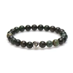 KARMA Armband Green Pine Logo Bead - 86919