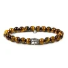 KARMA Armband - Tigereye silver Buddha - 86111