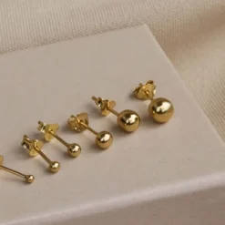 Karma Ball Earstuds - Gold Color