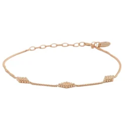 Karma Bracelet Diamond Shape - Rose Plated