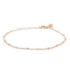 Karma Bracelet Dots Diamonds - Rose Plated