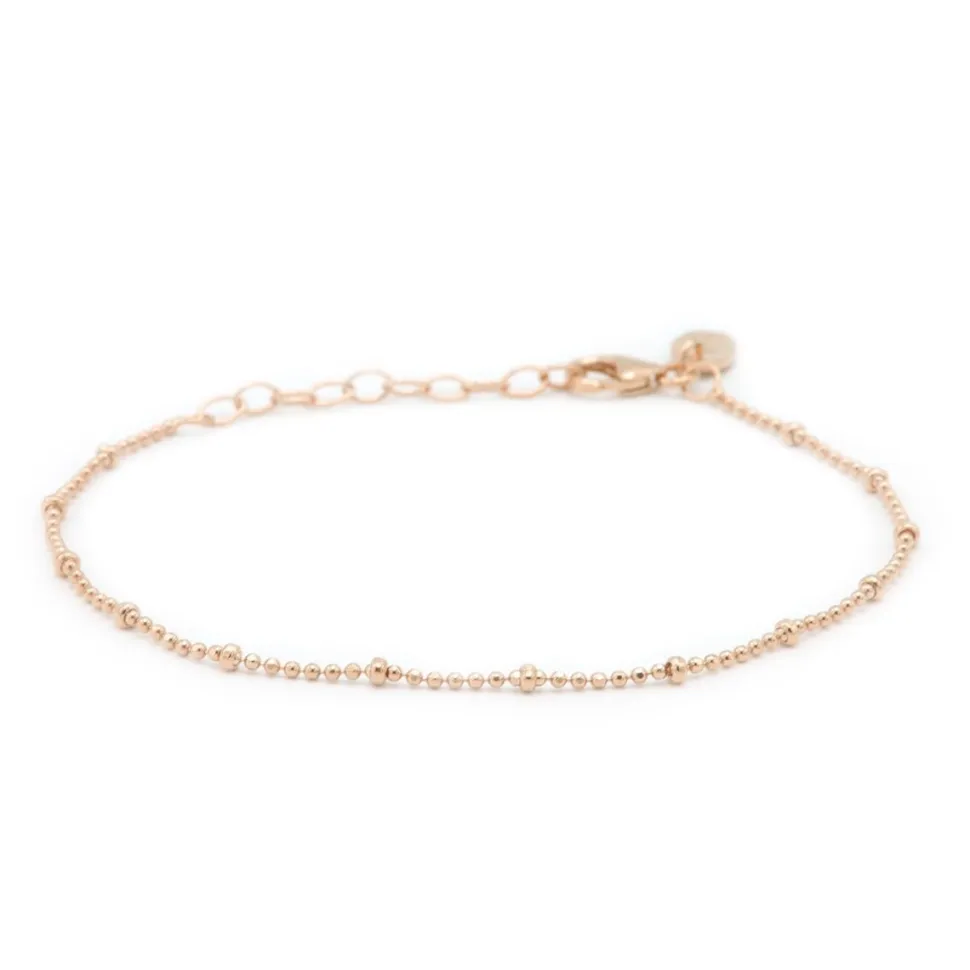 Karma Bracelet Dots Diamonds - Rose Plated