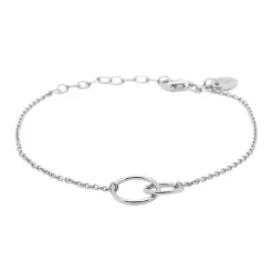 Karma Bracelet Double Circle - Silver