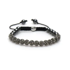 KARMA Bracelet Spiral Grey Crystal - XS