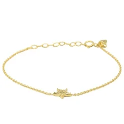 Karma Bracelet Zirconia Star - Gold Plated