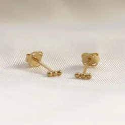 Karma Earstuds Dots Tube Ann - 14K Gold