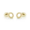 Karma Earstuds Open Circle Dots - 14K Gold