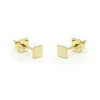 Karma Earstuds Square - 14K Gold