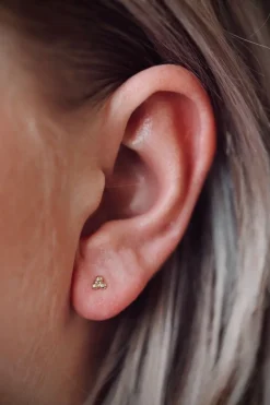 Karma Earstuds Triple Dots Alice - 14K Gold