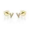 Karma Earstuds Zirconia Victory - 14K Gold