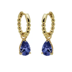Karma Hinged Hoops Anna Saphire Blue