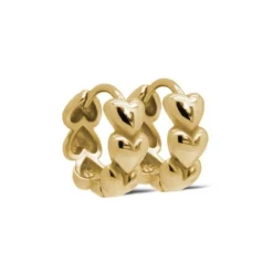 Karma Hinged Hoops Connected Hearts