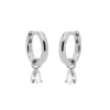Karma Hinged Hoops Hanging Drop Zirconia