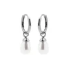 Karma Hinged Hoops Hanging Gem