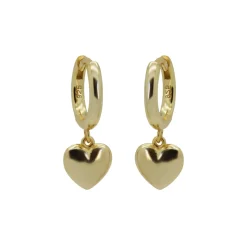 Karma Hinged Hoops Lovely Heart