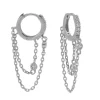 Karma Hinged Hoops Zirconia Double Chain