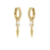 Karma Hinged Hoops Zirconia Double Rock