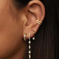 Karma Hinged Hoops Zirconia Lizzy