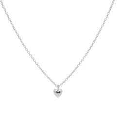 Karma Necklace 3D Heart - Silver