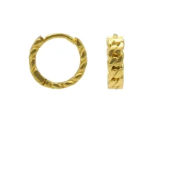 Karma Plain Hinged Hoops Chain