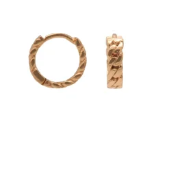 Karma Plain Hinged Hoops Chain