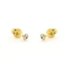 Karma Zirconia Earstuds - 14K Gold
