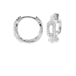 Karma Zirconia Hinged Hoops Big Chain